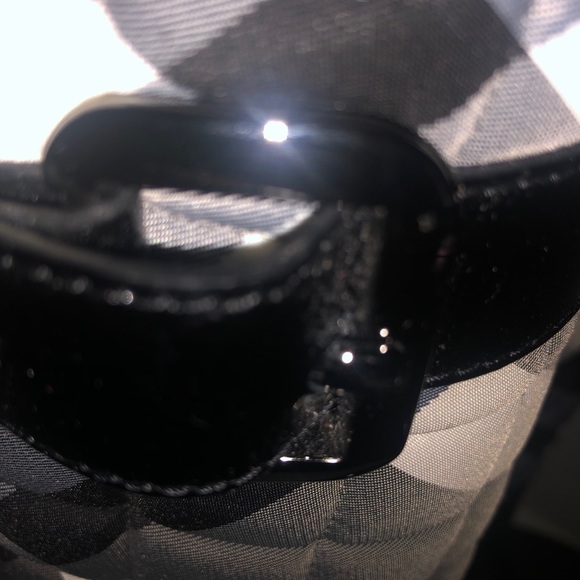 Burberry Black and White Quilted Rain Boots. - Picture 5 of 6